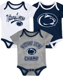 Penn State Nittany Lions 3 Pack Champ Onesie Creeper Set