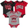 UNLV Rebels Baby 3 Piece Champ Onesie Creeper Set