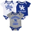 Kentucky Wildcats Baby 3 Pack Champ Onesie Creeper Set