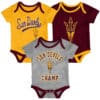 Arizona State Sun Devils 3 Pack Champ Onesie Creeper Set