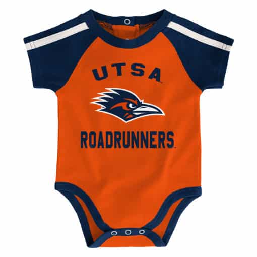 UTSA Texas San Antonio Roadrunners Orange Navy 3 Piece Creeper Set - Image 3