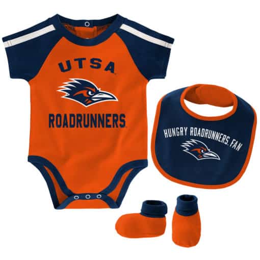 UTSA Texas San Antonio Roadrunners Orange Navy 3 Piece Creeper Set - Image 4