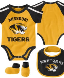 Missouri Tigers Baby Gold 3 Piece Creeper Set