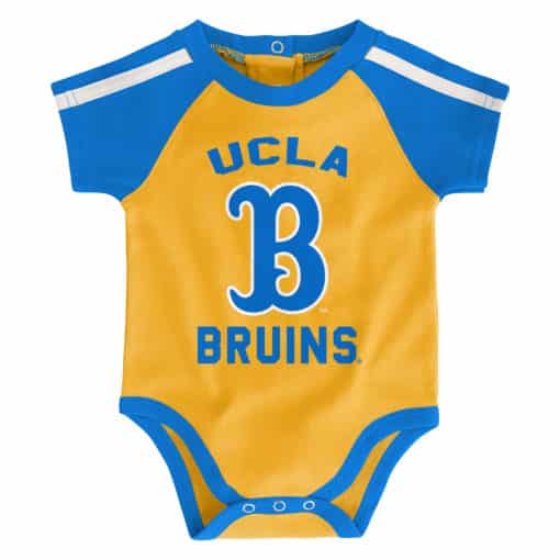 UCLA Bruins Baby Gold Blue 3 Piece Creeper Set - Image 5