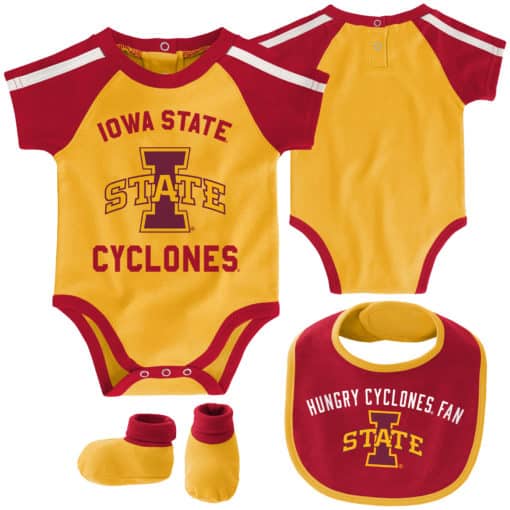 Iowa State Cyclones Baby Gold 3 Piece Creeper Set