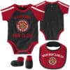 Louisiana Ragin Cajuns Baby Black 3 Piece Creeper Set