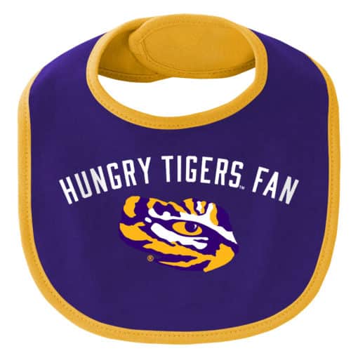 LSU Tigers Baby Gold Purple 3 Piece Creeper Set - Image 2