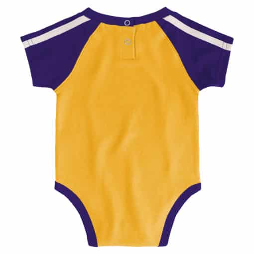 LSU Tigers Baby Gold Purple 3 Piece Creeper Set - Image 4