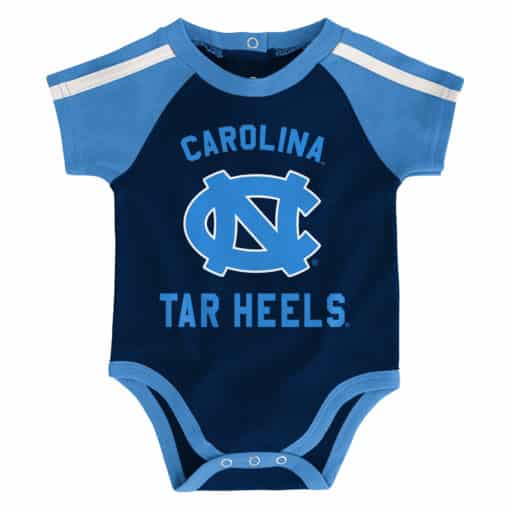 North Carolina Tar Heels Baby Blue 3 Piece Creeper Set - Image 5