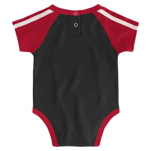 Nebraska Cornhuskers Baby Black Red 3 Piece Creeper Set - Image 4