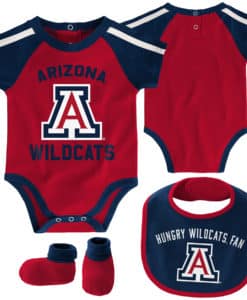 Arizona Wildcats Baby Red Navy 3 Piece Creeper Set