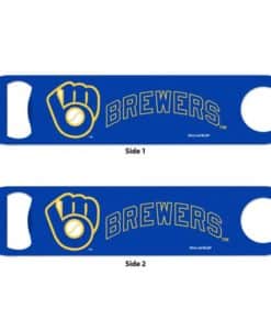 Milwaukee Brewers Blue Metal Bottle Opener 2-Sided