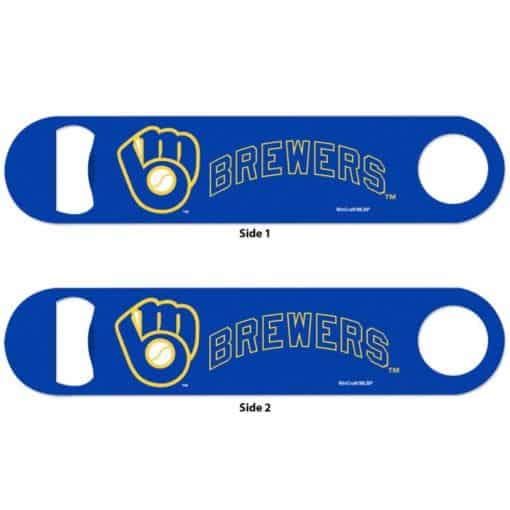 Milwaukee Brewers Blue Metal Bottle Opener 2-Sided