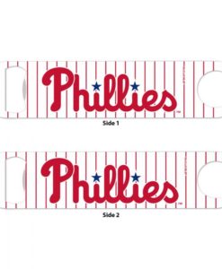 Philadelphia Phillies White Pinstripe Metal Bottle Opener 2-Sided