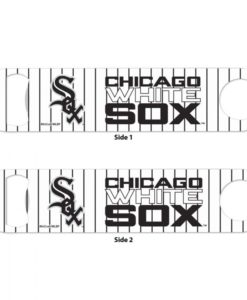 Chicago White Sox White Pinstripe Metal Bottle Opener 2-Sided