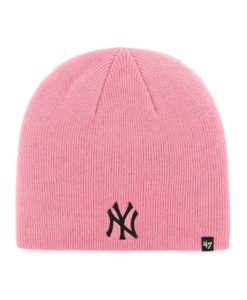 New York Yankees Women's 47 Brand Pink Rose Knit Beanie Hat