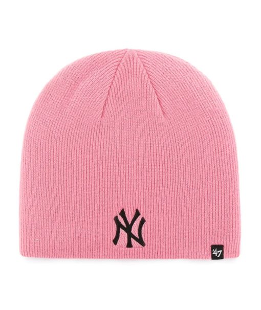 New York Yankees Women's 47 Brand Pink Rose Knit Beanie Hat