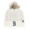 Boston Red Sox Women's 47 Brand White Cream Meeko Cuff Knit Hat