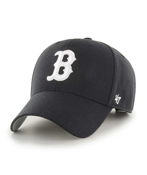 Boston Red Sox 47 Brand Black White MVP Adjustable Hat