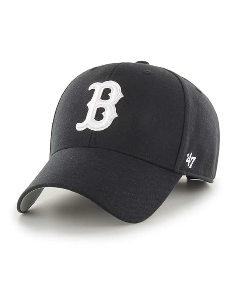 Boston Red Sox 47 Brand Black White MVP Adjustable Hat - Detroit Game Gear