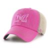 Michigan Wolverines Women's 47 Brand Pink Trawler Clean Up Khaki Mesh Snapback Hat