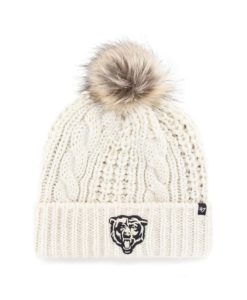 Chicago Bears Women's 47 Brand White Cream Meeko Cuff Knit Hat