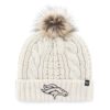 Denver Broncos Women's 47 Brand White Cream Meeko Cuff Knit Hat