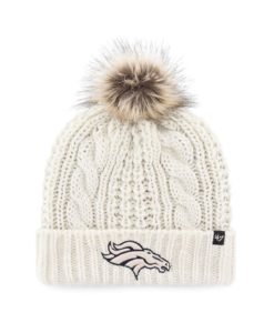 Denver Broncos Women's 47 Brand White Cream Meeko Cuff Knit Hat