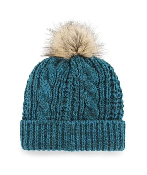 Philadelphia Eagles Women's 47 Brand Pacific Green Meeko Cuff Knit Hat - Image 2