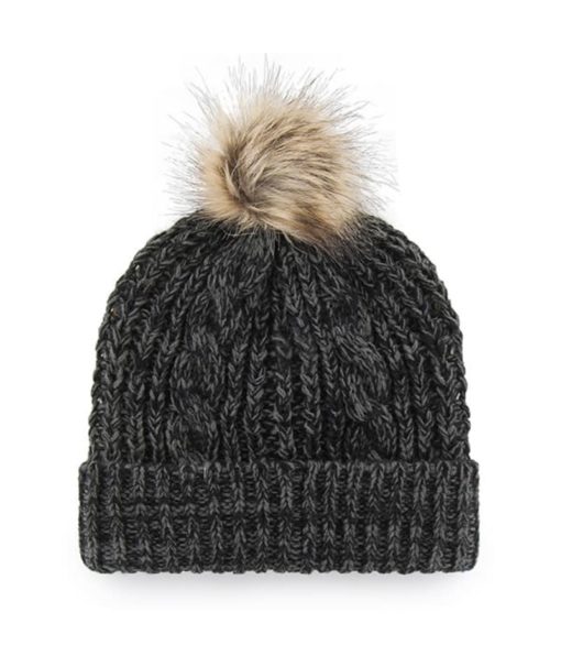 Pittsburgh Steelers Women's 47 Brand Black Meeko Cuff Knit Hat - Image 2