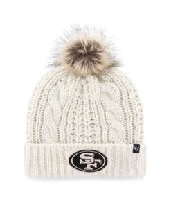 San Francisco 49ers Women's 47 Brand White Cream Meeko Cuff Knit Hat