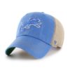 Detroit Lions 47 Brand Blue Raz Trawler Clean Up Khaki Mesh Snapback Hat