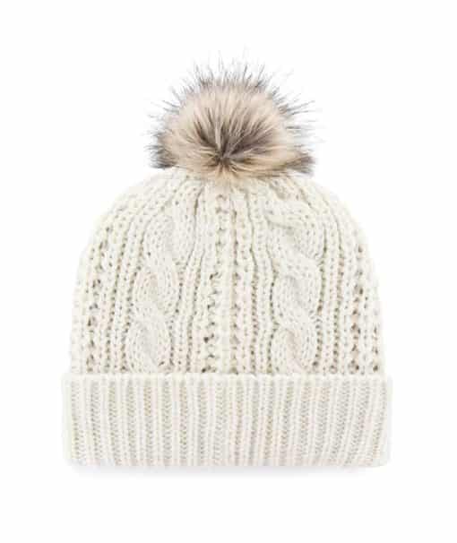 New York Rangers Women's 47 Brand White Cream Meeko Cuff Knit Hat - Image 2