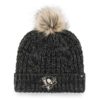Pittsburgh Penguins Women's 47 Brand Black Meeko Cuff Knit Hat