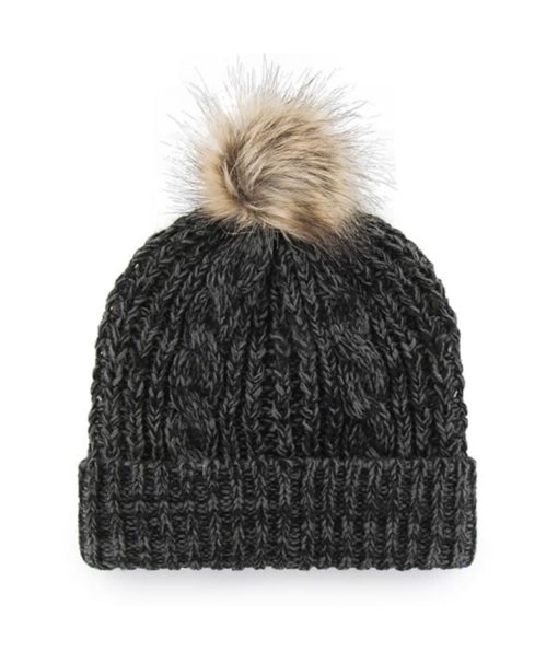 Pittsburgh Penguins Women's 47 Brand Black Meeko Cuff Knit Hat - Image 2