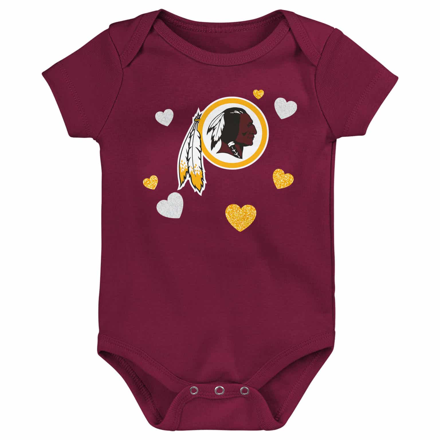 Washington Redskins Baby Girls 3 Piece Creeper Set - Detroit Game Gear