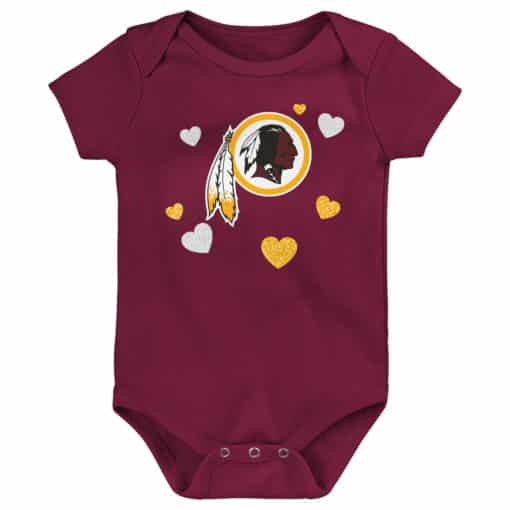 Washington Redskins Baby Girls 3 Piece Creeper Set - Image 2