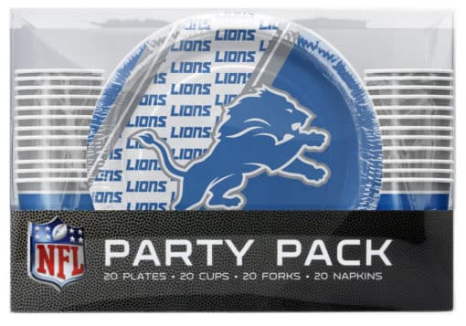 Detroit Lions 80 Piece Disposable Party Pack
