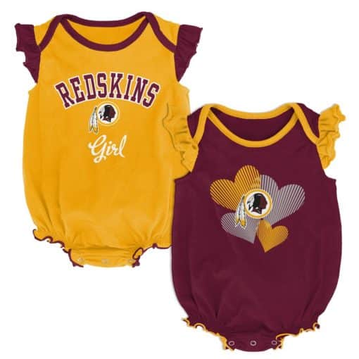 Washington Redskins Baby Girls 2 Piece Creeper Set