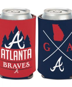 Atlanta Braves 12 oz Blue Red Hipster Can Cooler Holder