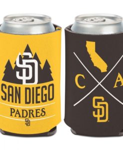 San Diego Padres 12 oz Brown Yellow Hipster Can Cooler Holder