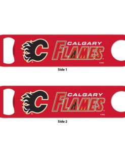 Calgary Flames Red Metal Bottle Opener 2-Sided