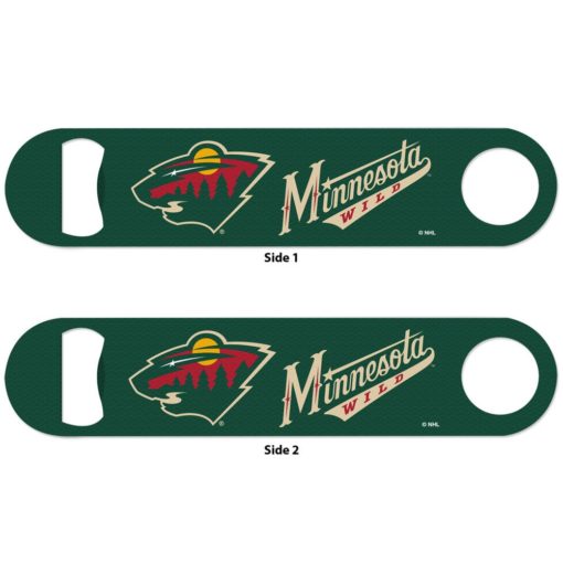 Minnesota Wild Green Metal Bottle Opener 2-Sided