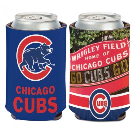 Chicago Cubs 12 oz Blue Wrigley Stadium Can Cooler Holder