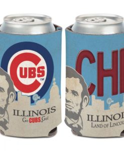 Chicago Cubs 12 oz Blue License Plate Can Cooler Holder