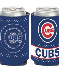 Chicago Cubs 12 oz Blue Bling Can Cooler Holder