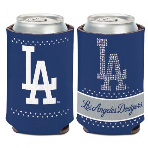 Los Angeles Dodgers 12 oz Blue Bling Can Cooler Holder