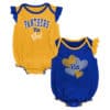 Pittsburgh Pitt Panthers Baby Girl 2 Pack Onesie Creeper Set