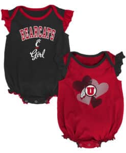 Cincinnati Bearcats Baby Girl 2 Pack Onesie Creeper Set