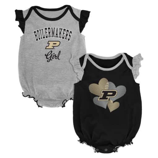 Purdue Boilermakers Baby Girl 2 Pack Onesie Creeper Set